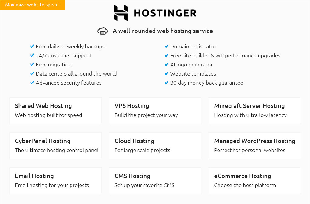 Web and email hosting companies may 2025